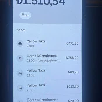 Uber Uygulaması Üzerinden Yanlış Ücret Kesintisi