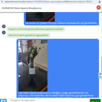 Yanlış Çiçek Teslimatı Ve İletişim Sorunları