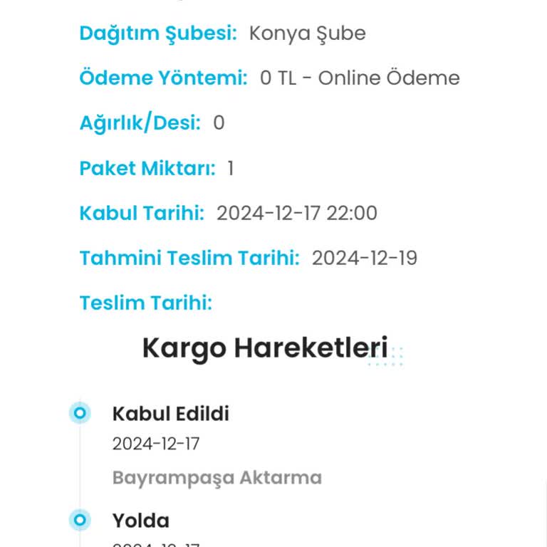 Kayıp Kargo Ve Yetersiz Müşteri Hizmetleri