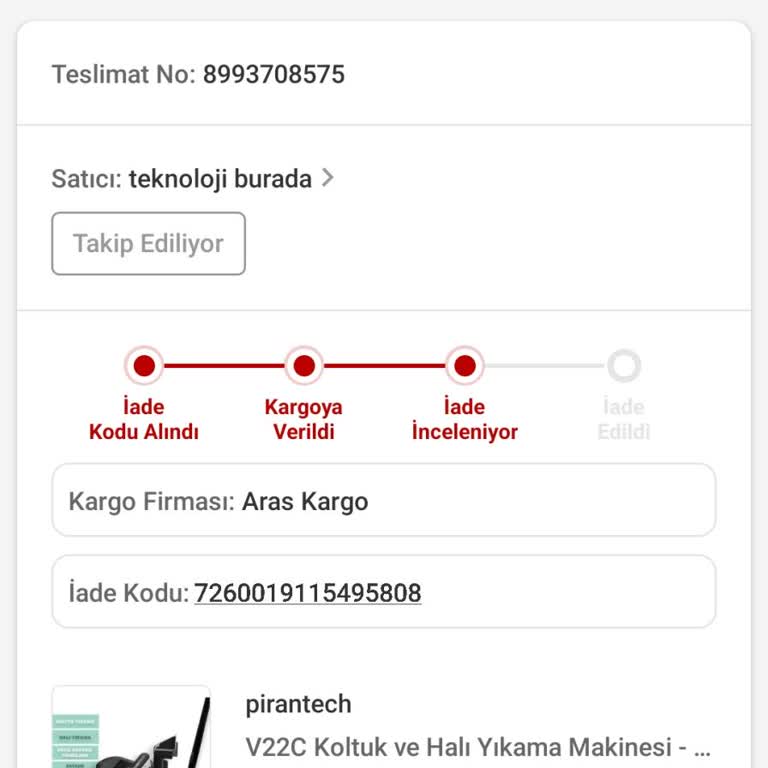 Arızalı Ürün Ve Geciken İade Süreci