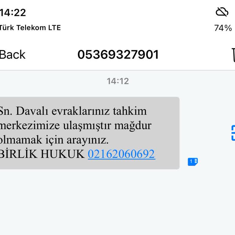 Yanıltıcı Mesajla Hukuk Tehdidi