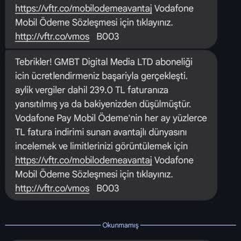 İzinsiz Üyelik Ve Fatura Yansıtılan Ücretler