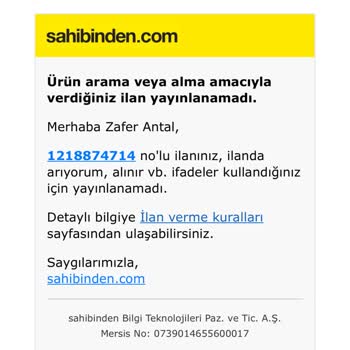 Sahibinden.com'da Haksız Ücretlendirme Ve İade Sorunu