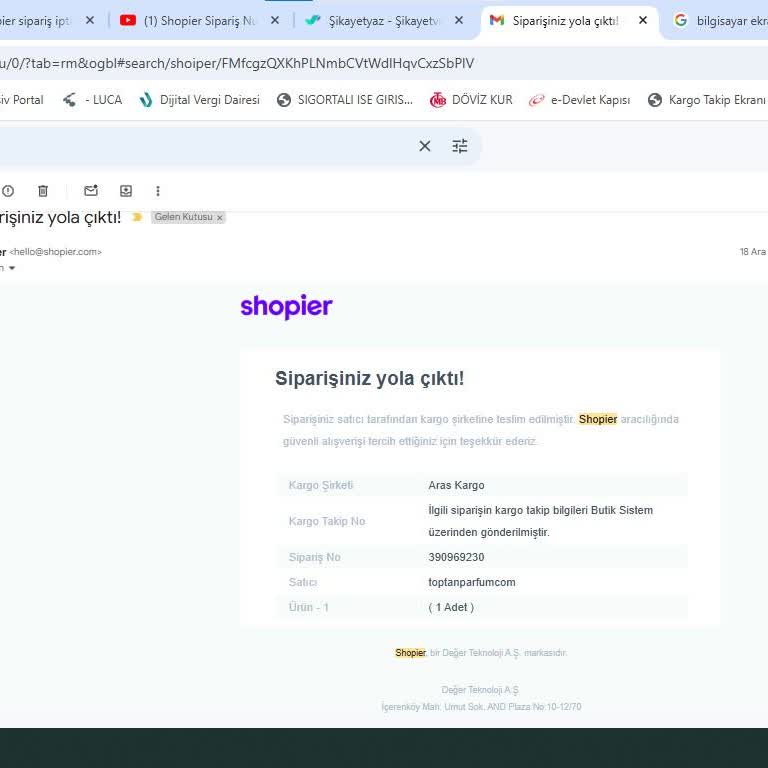 Shopier Kargo Takip Sorunu Ve İletişim Eksikliği