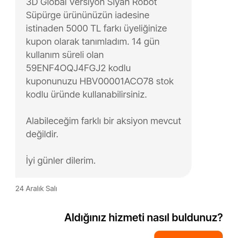 Para İadesi Ve Kupon Sorunu: Müşteri Memnuniyetsizliği