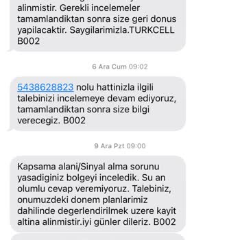Turkcell Taahhütlü Tarifede Bağlantı Sorunları Ve Cayma Bedeli İadesi Talebi