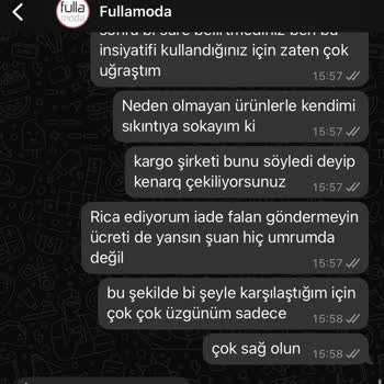 Fulla Moda'da İade Sorunu Ve Müşteri Mağduriyeti