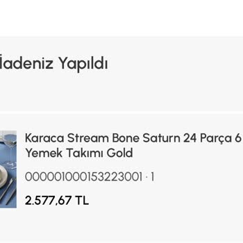 Karaca'dan Kusurlu Ürün Ve Bitmeyen Stok Sorunu