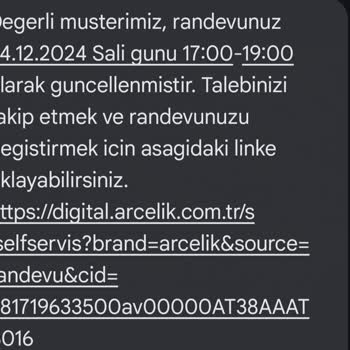 Arçelik Teknik Servis Randevusunda Sürekli Değişiklik