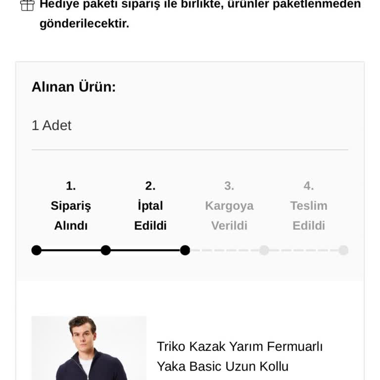 Stok Yetersizliği Nedeniyle İptal Edilen Sipariş Mağduriyeti