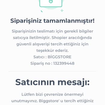 @biggstore Satıcısı Şikayeti