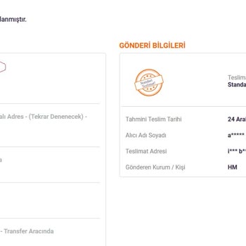 Adres Hatası Ve İletişim Eksikliği Nedeniyle Siparişim Teslim Edilmedi