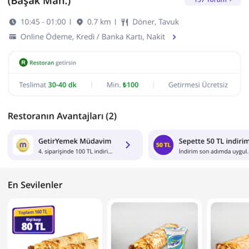 Getir Yemek'te Kampanya İndirimi Uygulanmıyor