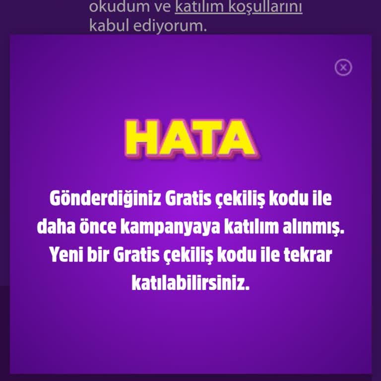 Çekiliş Hakkı Sorunu: Eksik Kod Gönderimi