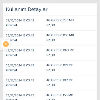 Yanlışlıkla Açılan Mobil Veri İçin Fahiş Ücretlendirme