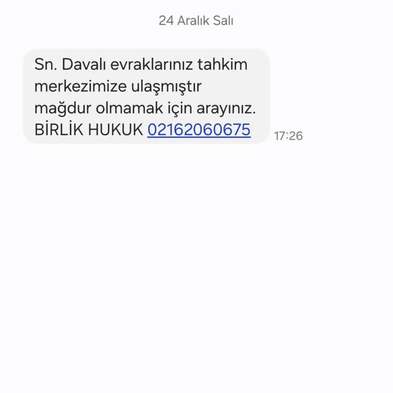 Asılsız Hukuk Mesajlarıyla Mağduriyet