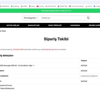 Sipariş Verdim, Ürünüm Nerede?