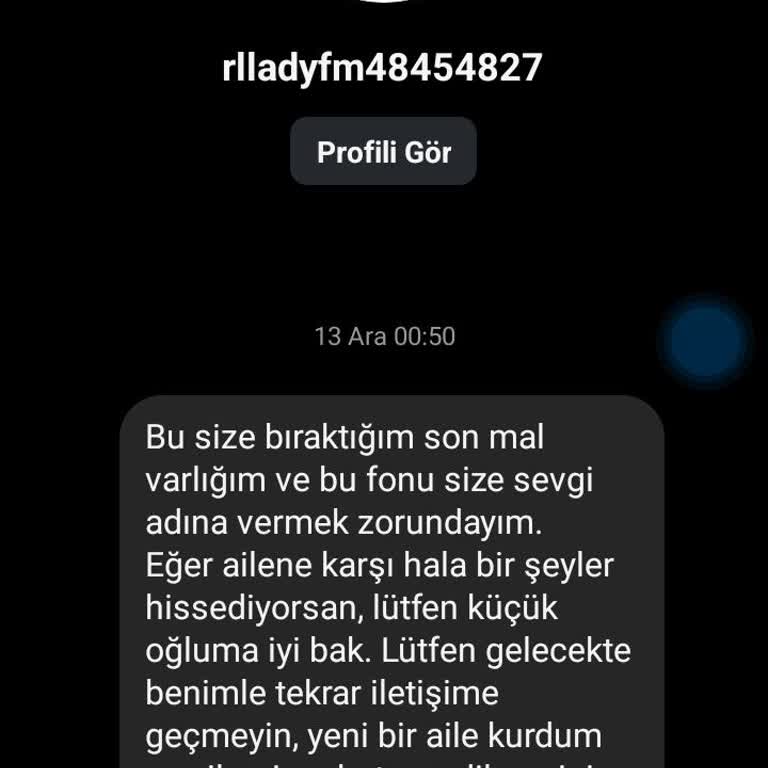 Instagram Üzerinden Gelen Tehdit Edici Mesaj