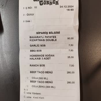 Cajun Corner Yalova Şubesinde Hayal Kırıklığı: Bayat Taco Ve Az Pişmiş Et