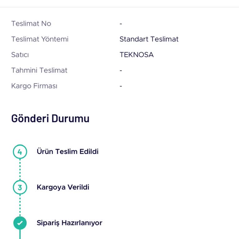 Kargoya Verilmeyen Kulaklık Siparişi