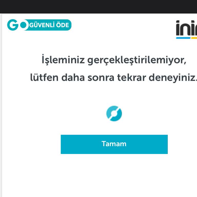İninal Kart 3D Secure Hatası: İşlemler Gerçekleşmiyor