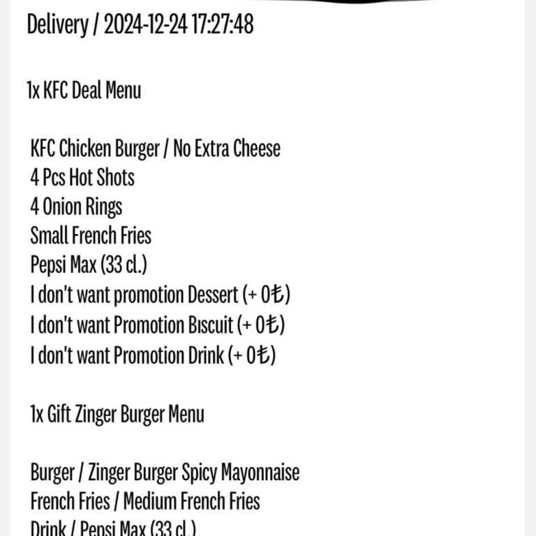 KFC'den İptal Edilen Siparişler Ve Yanan Haklar