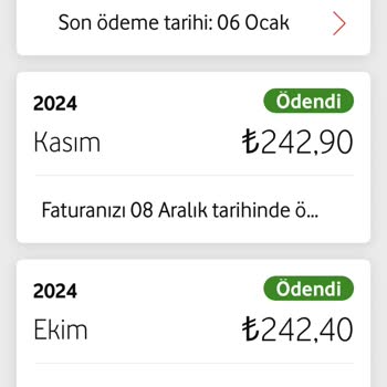 Vodafone'da Uçuk Fatura Ve Paket Sorunu