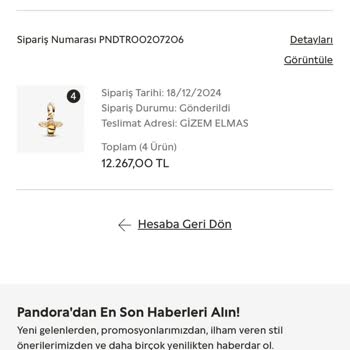 Pandora Ürünlerinde Eksik Belgeler