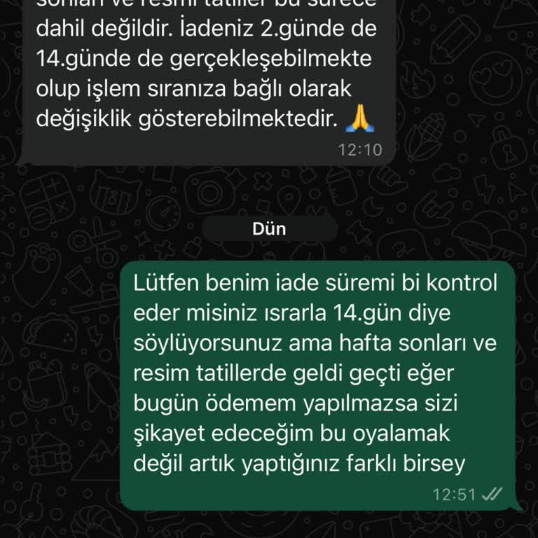 İade Sürecinde Yaşanan Gecikme