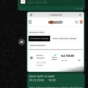 Ödeme Onayı Alınamayan Yağmurluk Ceket Siparişi