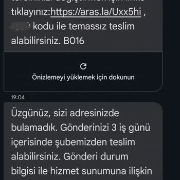 Aras Kargo Nehir Şubesi'nin Teslimat Sorunları Ve Yanıltıcı Bildirimler