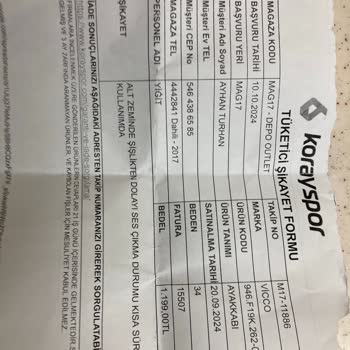 Vicco Botun Alt Kısmında Şişme Ve İade Sorunu