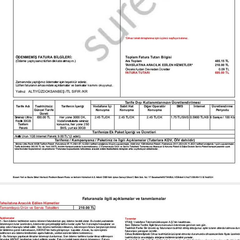 Vodafone İptal Sonrası Kesilen Ceza Şoku
