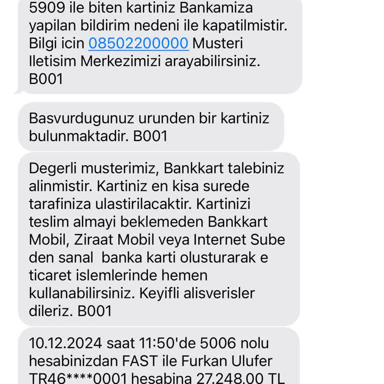 Ziraat Bankası Kart Teslimatında Gecikme Ve Yanlış Bilgilendirme