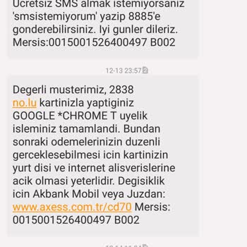 Google Chrome T Üyelik Şikayeti