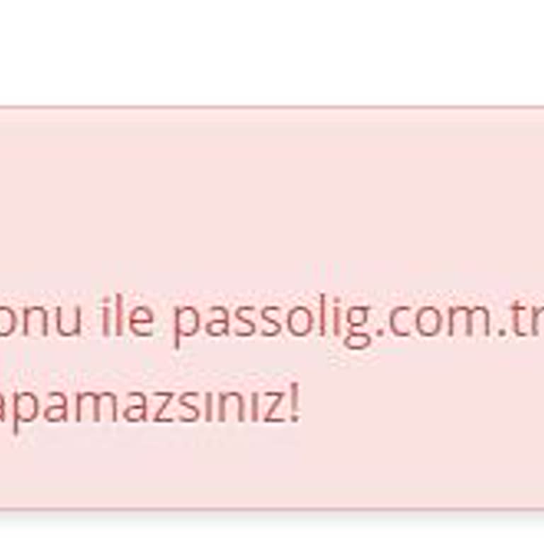 Yurt Dışından Passolig Başvurusunda Hata Mesajı