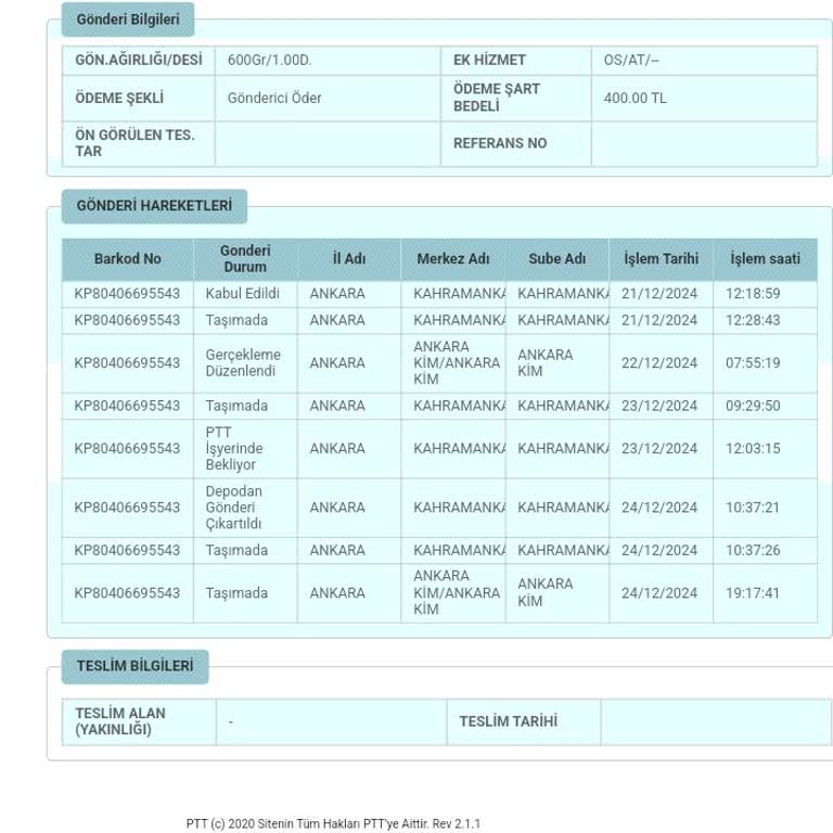 PTT Kargo İle Sürekli Teslimat Sorunu