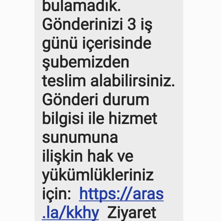 Teslim Edilmeyen Kargo Ve Yanlış Bilgilendirme