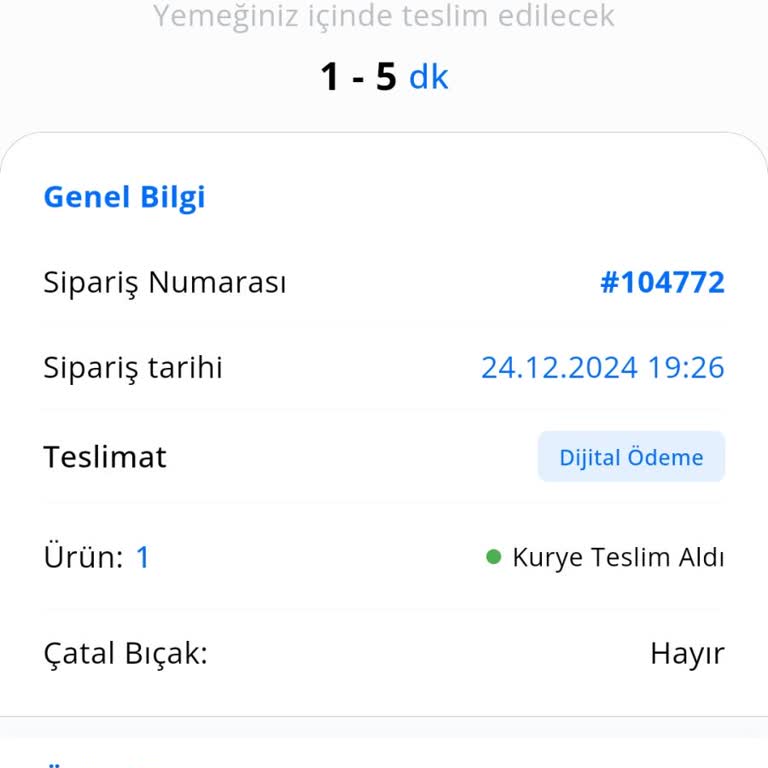 Ka-App Teslimat Süresi!
