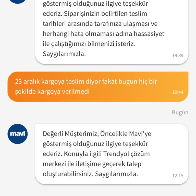 Trendyol'da Geciken Teslimat Ve İletişim Sorunu