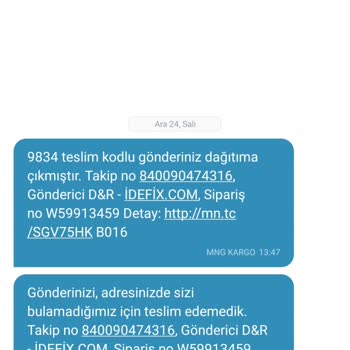 MNG Kargo'nun Teslimat Ciddiyetsizliği