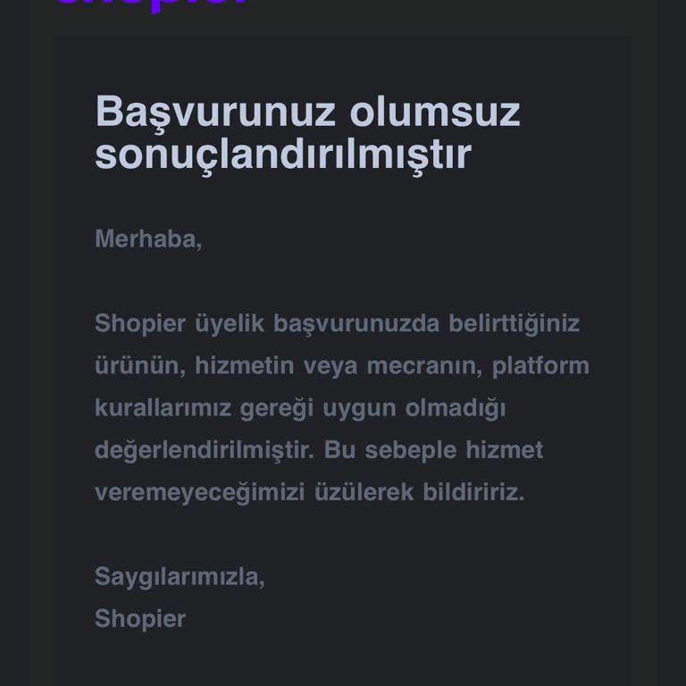 Shopier Üyelik Sorunu: Neden Reddediliyorum?