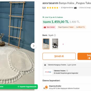 Asra Tasarım Ürün İade Sorunu!