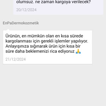 Sipariş İptali Ve Bilgi Eksikliği