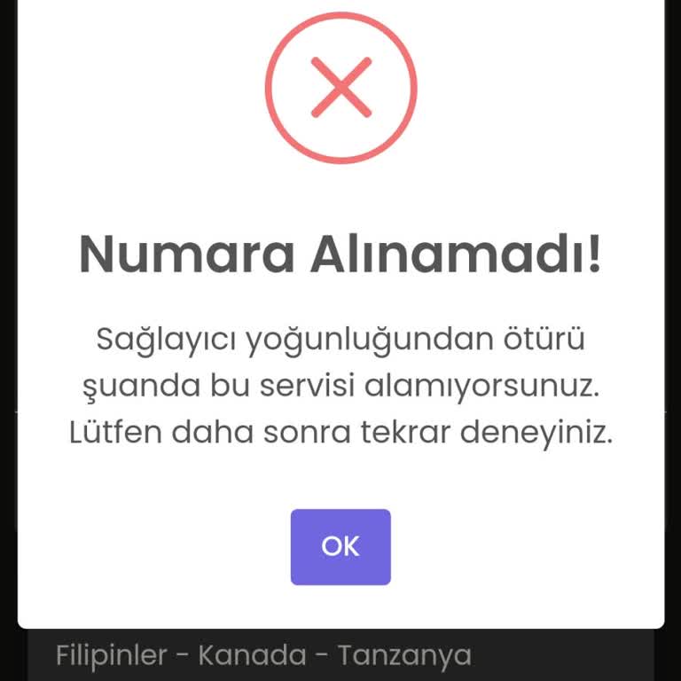 Kanada Numarası Alımında Sürekli Hata