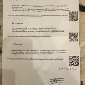 Valizim Buharlaştı: Sunexpress Mağduriyeti