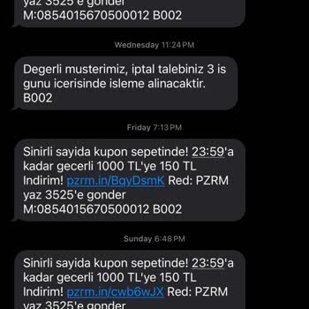 Pazarama SMS İptal Sorunu: Mesajlar Durmuyor
