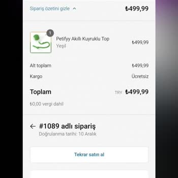 Kedim İçin Aldığım Oyuncağın Teslim Edilmemesi