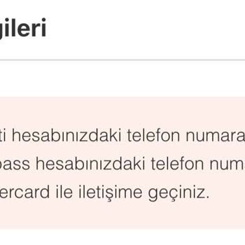 Eski Telefon Numarasıyla Masterpass Erişim Sorunu