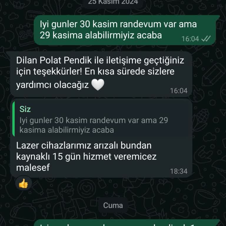 Pendik Şubesi Lazer Epilasyon Mağduriyeti